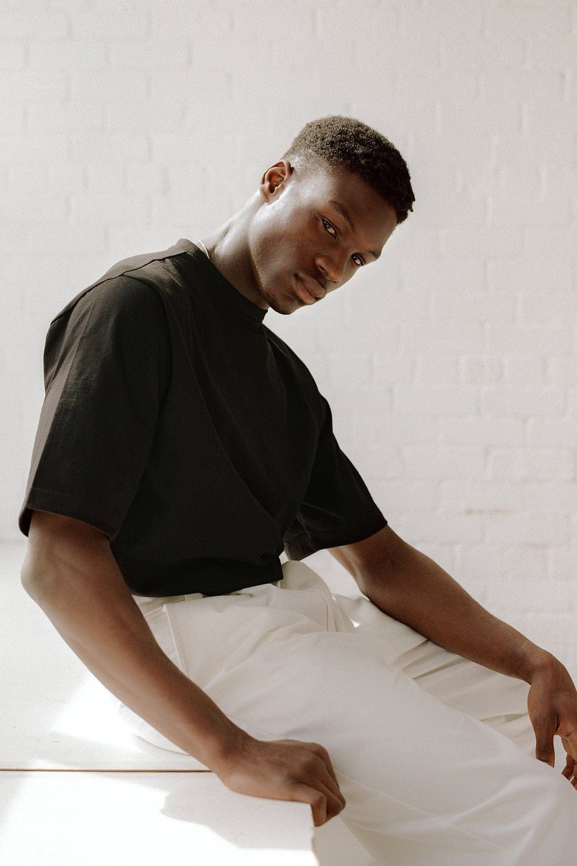 Mawson Wide Leg Trouser in Raw White