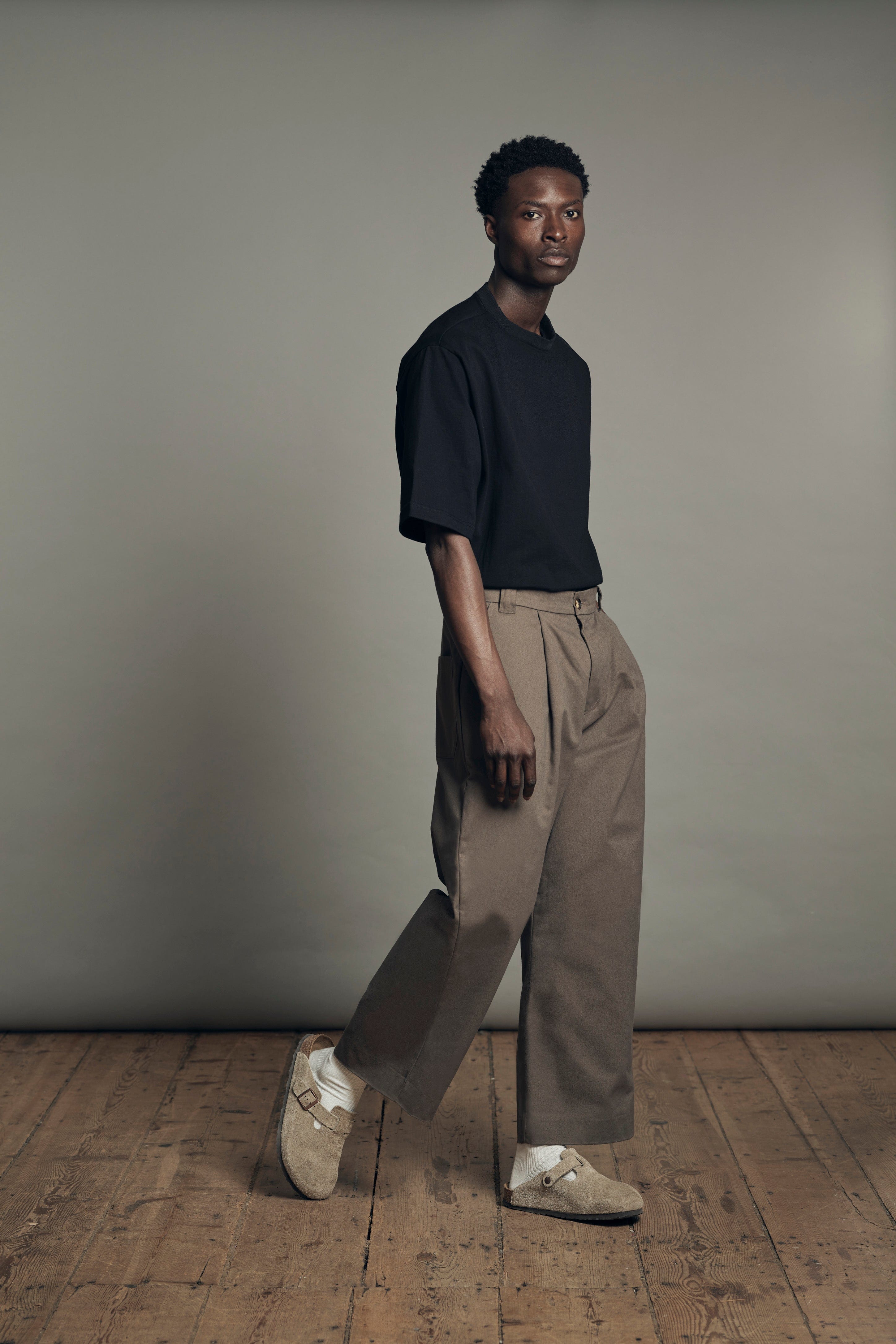 Mawson Wide Leg Trouser in Tobacco