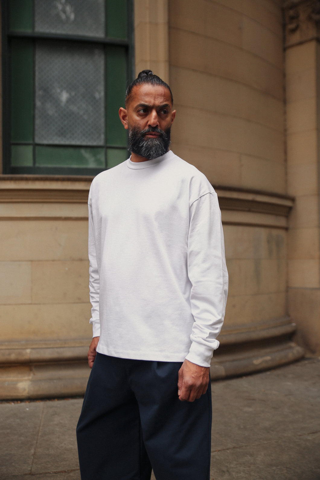 Thornton Long Sleeve Tee in White