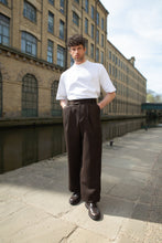 Load image into Gallery viewer, Heritage Wide Leg Wool Trouser in Tobacco

